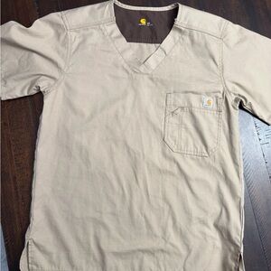 Carhartt Men's Tan Scrub Shirt